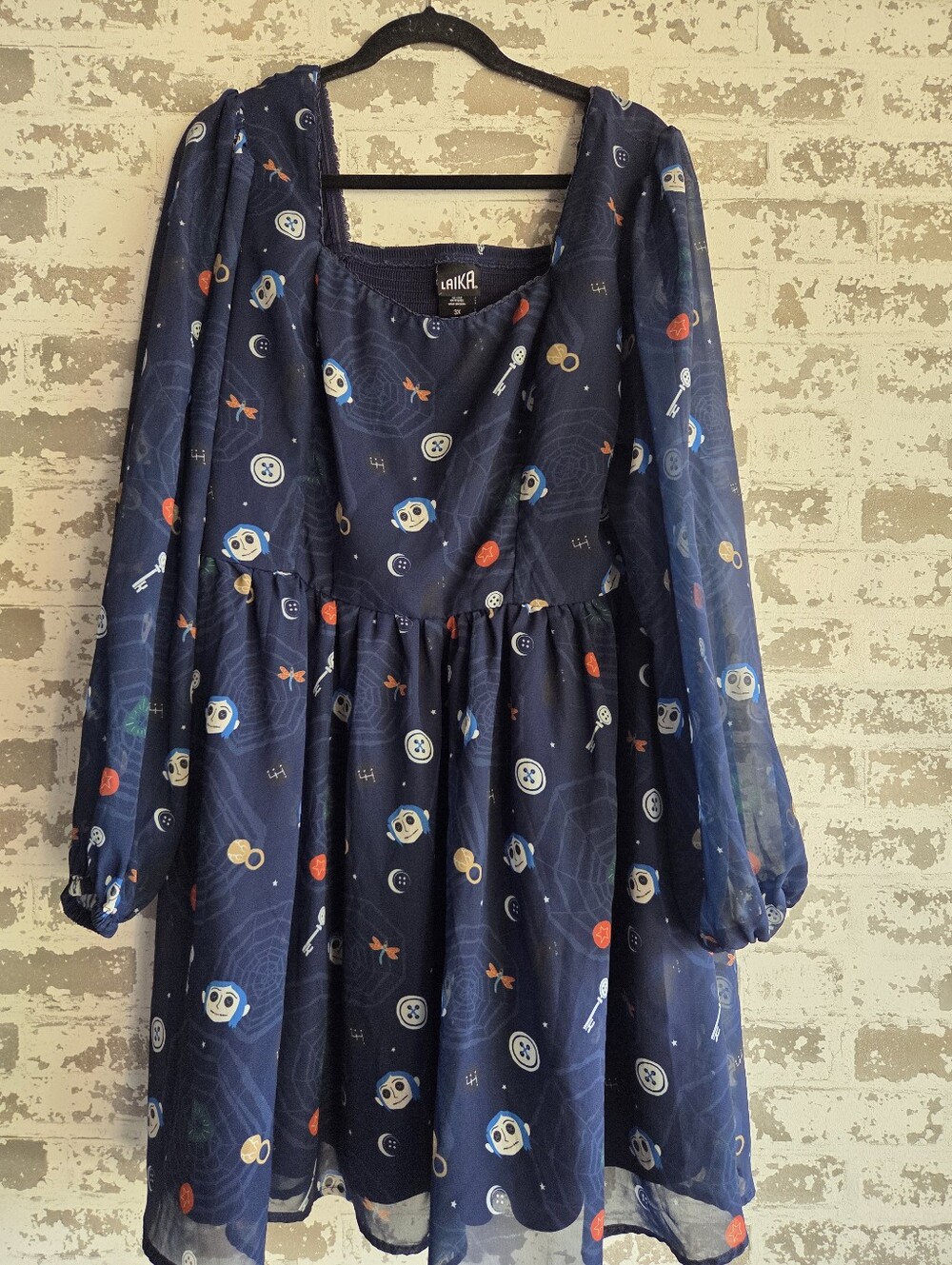 BoxLunch Laika Coraline Chiffon Dress Smocked Plus Size 3X